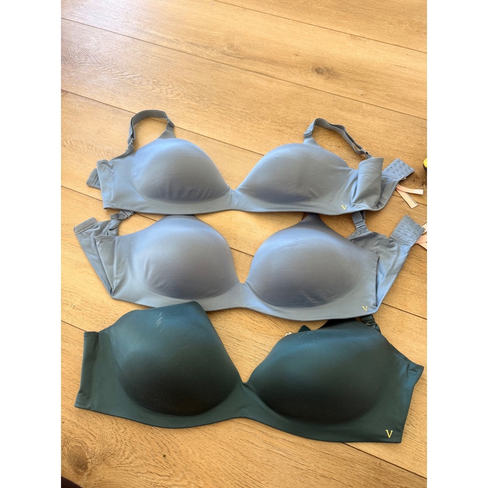 Victoria's Secret T-Shirt Bra Bundle 38DDD Lined Semi Demi Wireless # 181